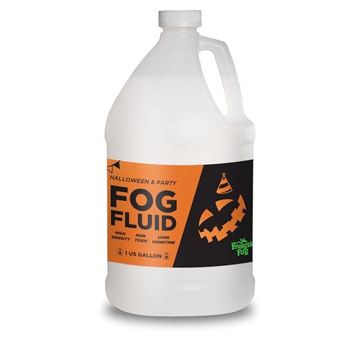 Froggy's Fog Halloween and Party Fog Fluid, High Output Long-Lasting Fog Juice...