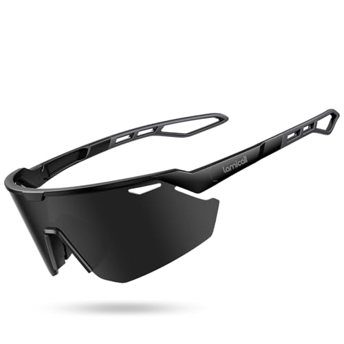 Lamicall Polarized Sports Sunglasses for Men Women, [24g Ultralight] [Adjustable...