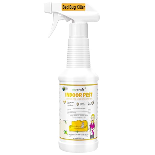 BugPursuit Bed Bug Spray 16 Oz, Carpet Beetle Killer, Indoor & Outdoor Bug...