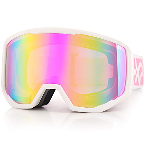 EXP VISION Ski/Snowboard Goggles for Men Women, OTG Snow Goggles Anti Fog UV...