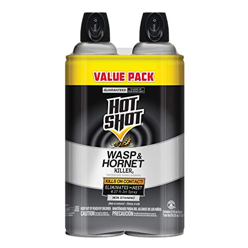 Hot Shot Wasp And Hornet Killer Aerosol, Up to 27-Foot Jet Spray, 14 Ounces, 2...