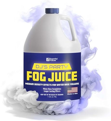 ESSENTIAL VALUES Fog Machine Fluid (128 FL OZ / 1 Gal) Fog Juice Long-Lasting...