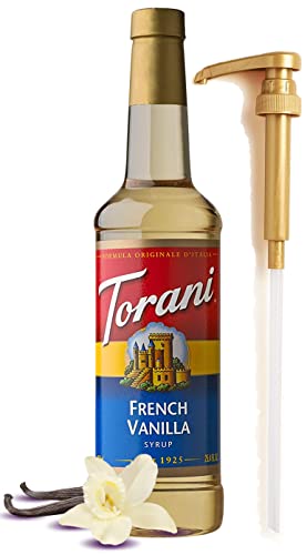 French Vanilla Syrup Flavoring for Coffee 25.4 Ounces Coffee Flavor Syrup with...