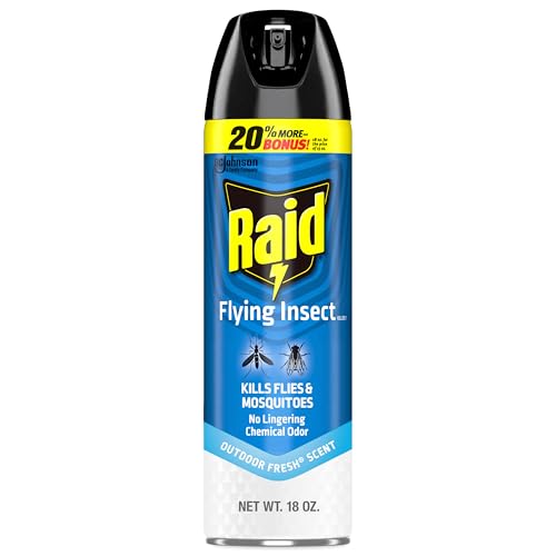 Raid Flying Insect Spray, Outdoor Fresh Scent, Kills Flies, Mosquitoes, and...