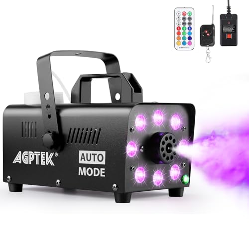 AGPTEK Fog Machine, Smoke Machine with 13 Colorful LED Lights Effect, Auto Mode...