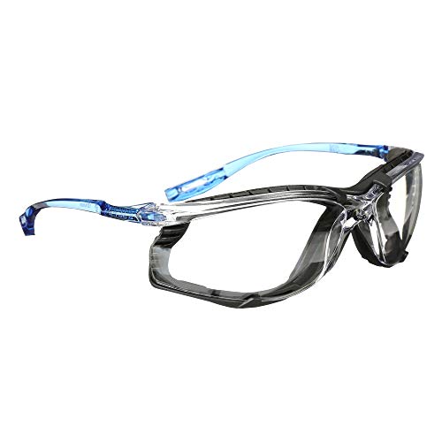 3M Safety Glasses, Virtua CCS, ANSI Z87, Anti-Fog, Clear Lens, Blue Frame,...
