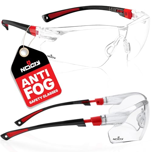 NoCry Clear Safety Glasses for Men and Women with Anti-Fog and Scratch Resistant...