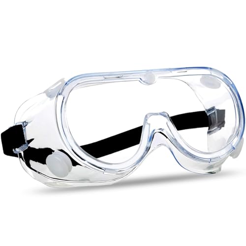 Super More Anti-Fog Protective Safety Goggles Clear Lens Wide-Vision Adjustable...