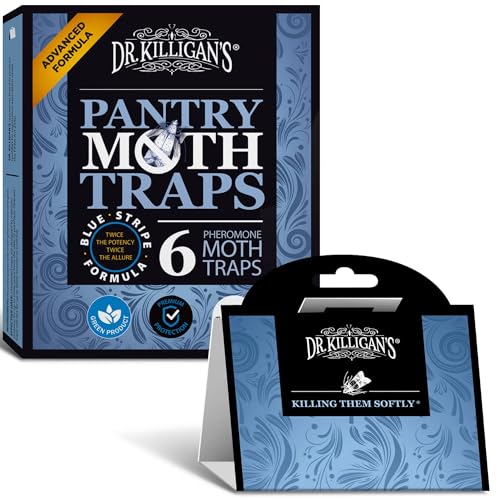 Dr. Killigan's Premium Double Potent Pantry Moth Traps with Pheromones Prime,...