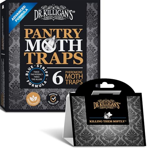 Dr. Killigan's Premium Double Potent Pantry Moth Traps with Pheromones Prime,...