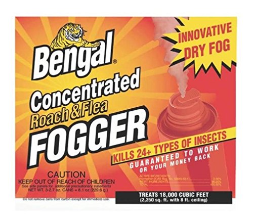 Bengal Chemical 55201 Roach and Flea Indoor Fogger, 3-2.7 oz. Cans