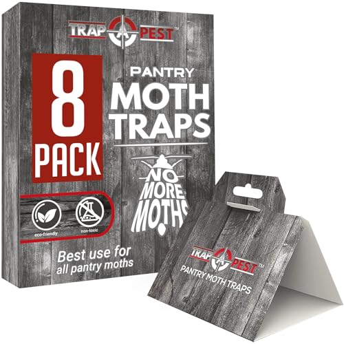 8 Pack Pantry Moth Traps- Safe and Effective for Food and Cupboard- Glue Traps...