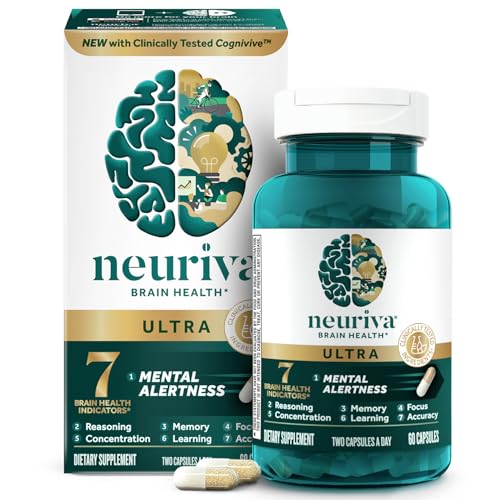 NEURIVA Ultra Decaffeinated Clinically Tested Nootropic Brain Supplement for...