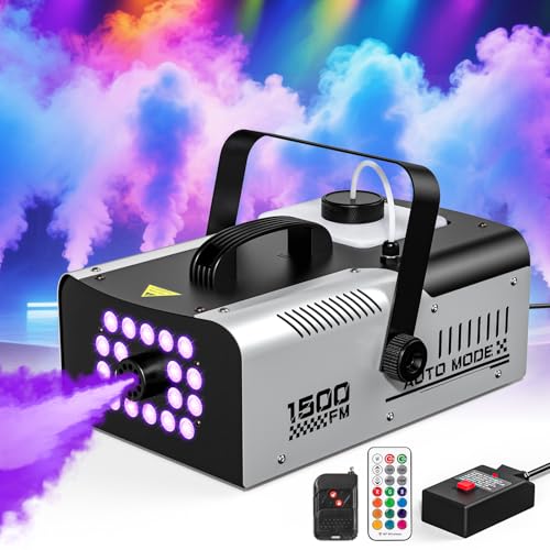 1500W Fog Machine Outdoor Indoor, Halloween Smoke Machine Fog with 20000 CFM Fog...