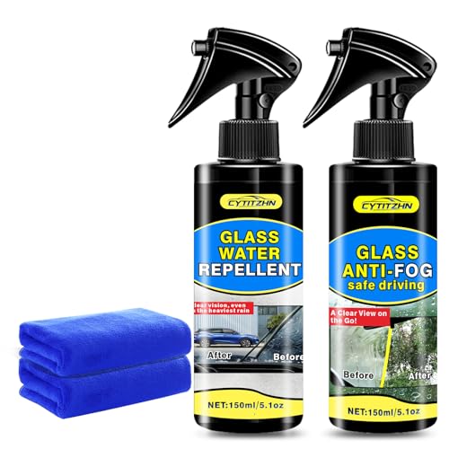 CYTITZHEN Water Repellent & Anti-Fog Spray for Quick Car Interior & Exterior...