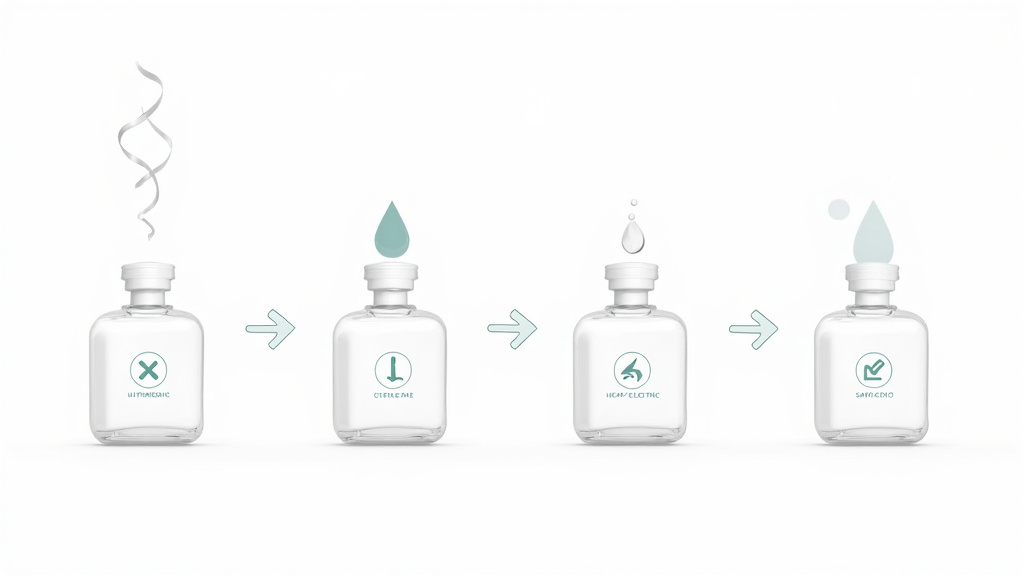 Diagram comparing perfume compatibility with ultrasonic, nebulizing, heat, and reed diffusers.