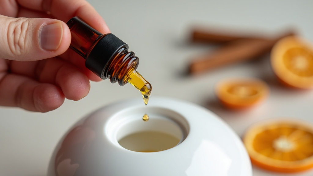 Adding a drop of pure vanilla absolute to the water in an ultrasonic diffuser.