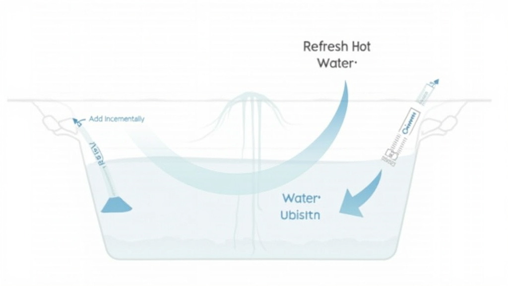 Diagram of dry ice fogger maintenance loop, adding hot water and pellets.