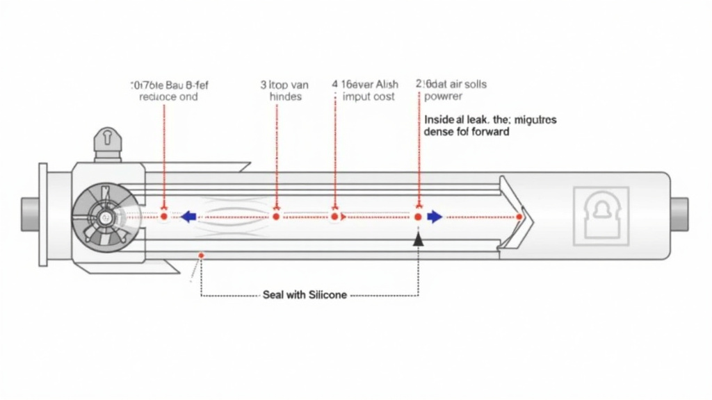 Diagram of fog chiller fan installation and air leak sealing points