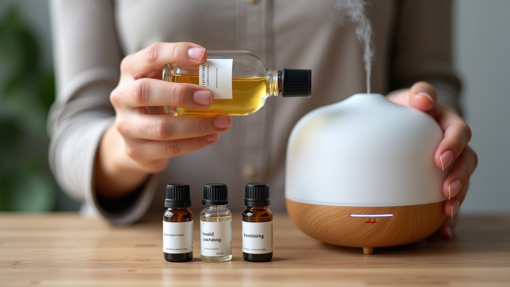 Safe alternatives to perfume for a diffuser: essential oils, diffuser-safe fragrance oils, and pre-mixed refills.