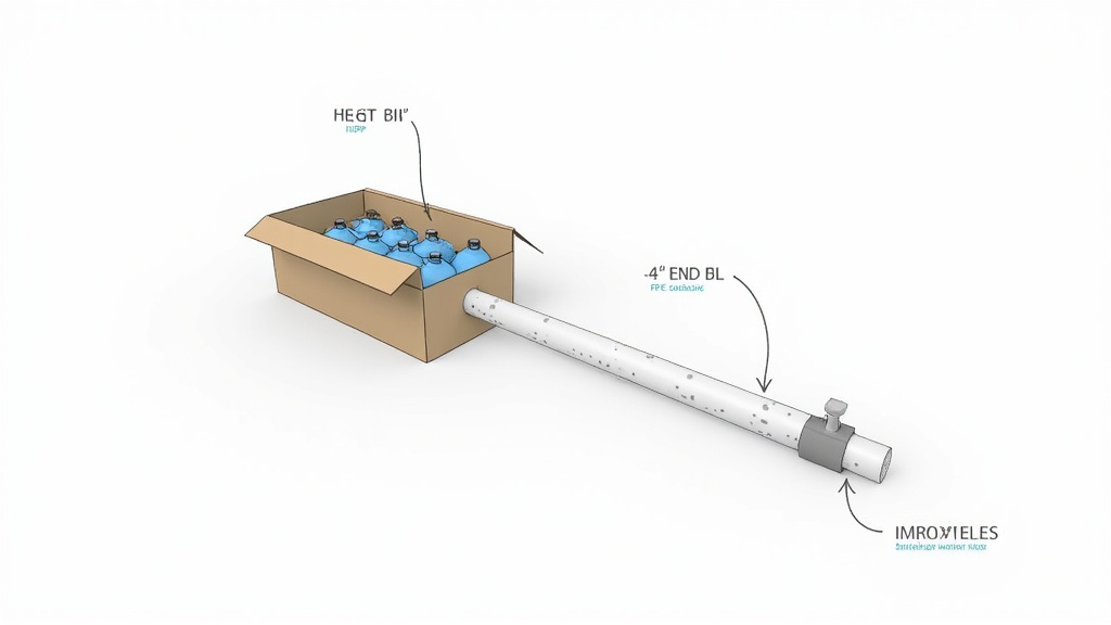 Diagram of a homemade PVC pipe fog chiller using frozen water bottles for low-lying mist.