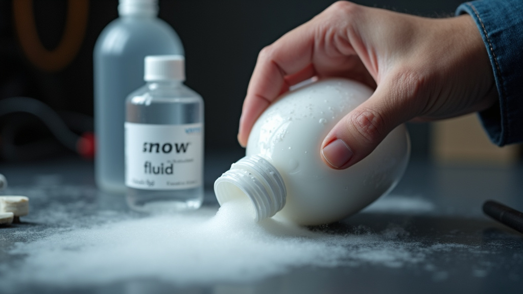 Pouring snow machine fluid into a fog machine reservoir, a dangerous mismatch.